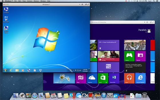 Mac本体でWindowsを動かすイメージ