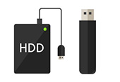 外付けHDD・USBメモリのイラスト