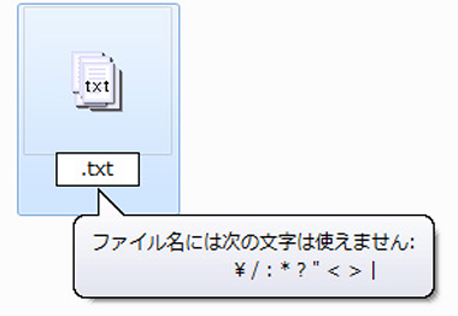 ファイル名の命名規則の違いのイメージ