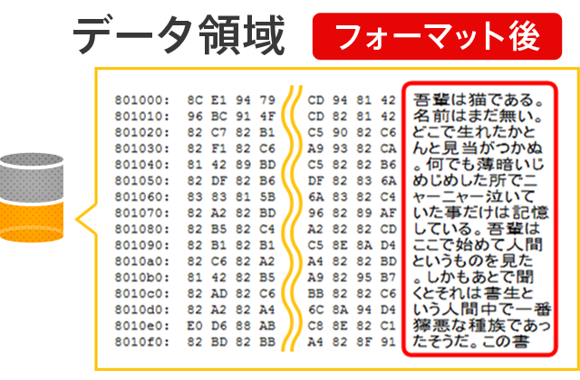 データ領域部分（フォーマット後）