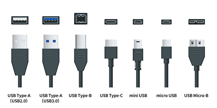 各USBの形状