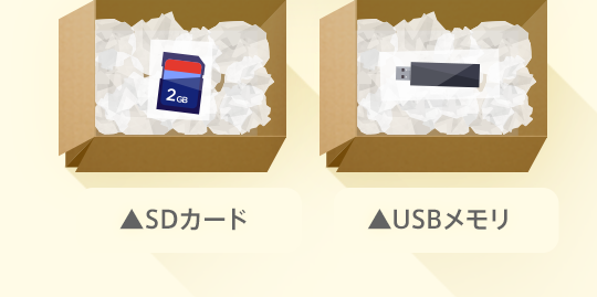 SDカード、USBメモリ
